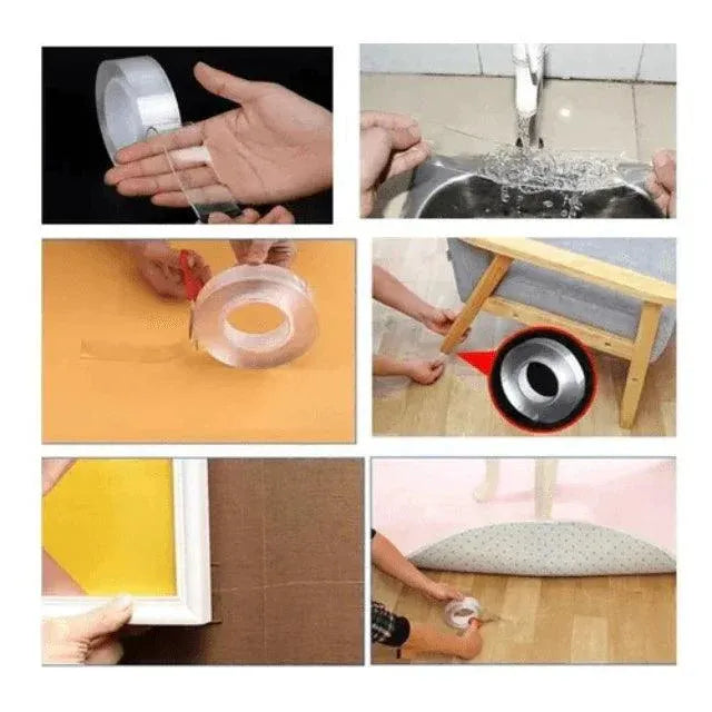 FirmGrip™ – Cinta 2×1 Reutilizable y Lavable 🧲