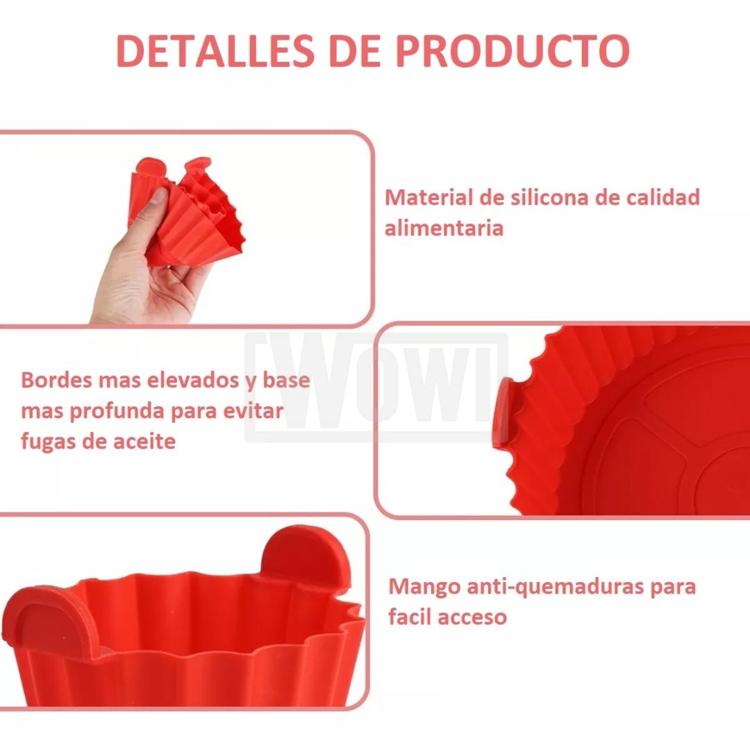 🔥 KIT X6 MOLDES DE SILICONA ANTIADHERENTES 🍟