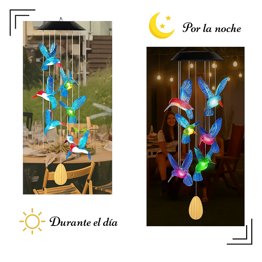 🌙 LuzColibrí Nocturna™ – Magia de luces y melodías que llenan tu hogar✨🎶