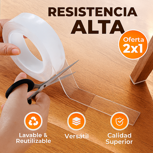 FirmGrip™ – Cinta 2×1 Reutilizable y Lavable 🧲