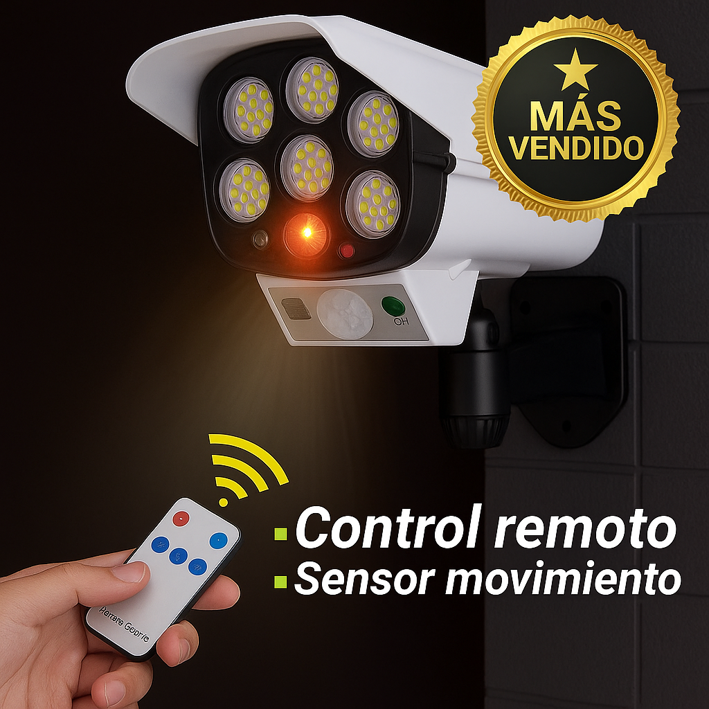 Foco Solar GuardCam™ – Ilumina y protege tu hogar sin gastar en luz