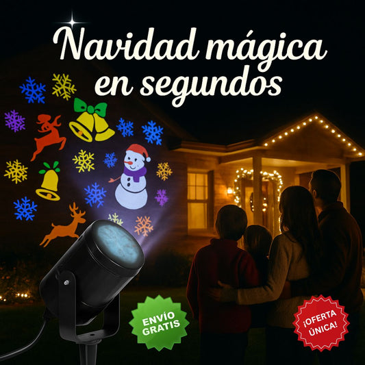 Proyector Navideño™ – Convierte tu hogar en un espectáculo luminoso en segundos✨🎄