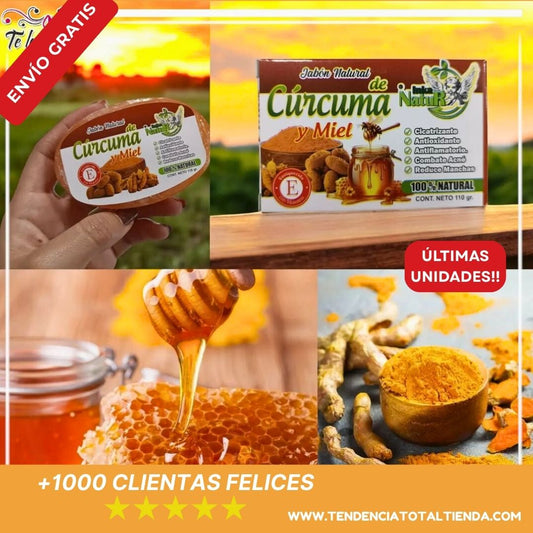 "Cúrcuma Glow™ 🌿 Limpieza y brillo natural, todo en una barra".