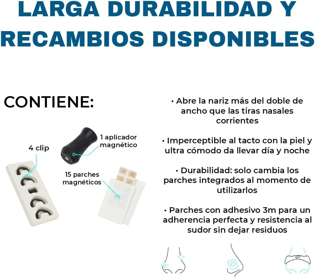 RespiraFácil™ – Banda Magnética Nasal | Duerme mejor y rinde más 😴💪