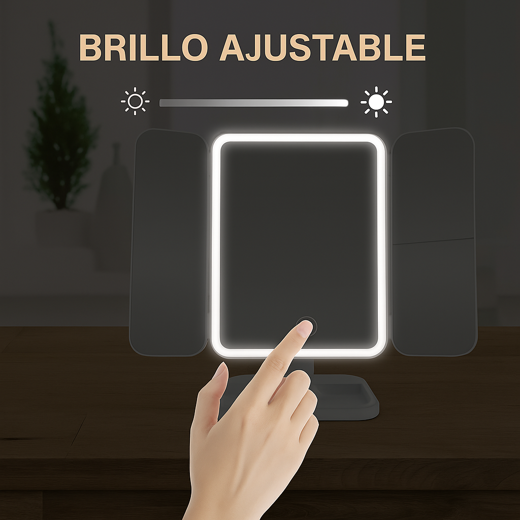🌟 GlowPro Tripled™ – Espejo LED Triplegable Premium ✨💄