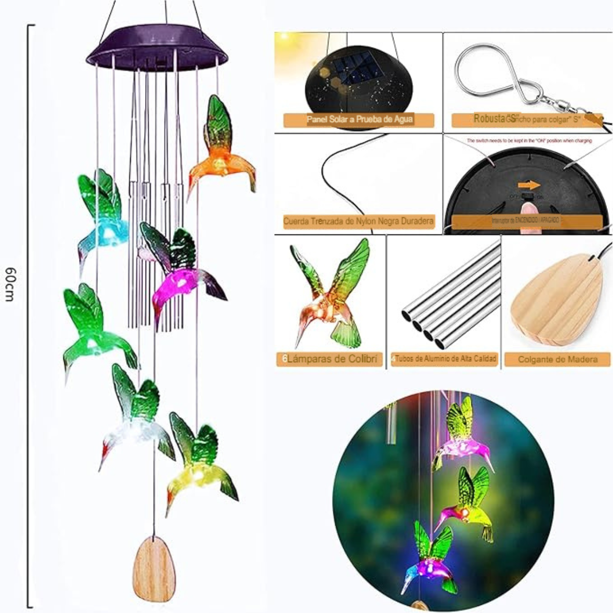 🌙 LuzColibrí Nocturna™ – Magia de luces y melodías que llenan tu hogar✨🎶