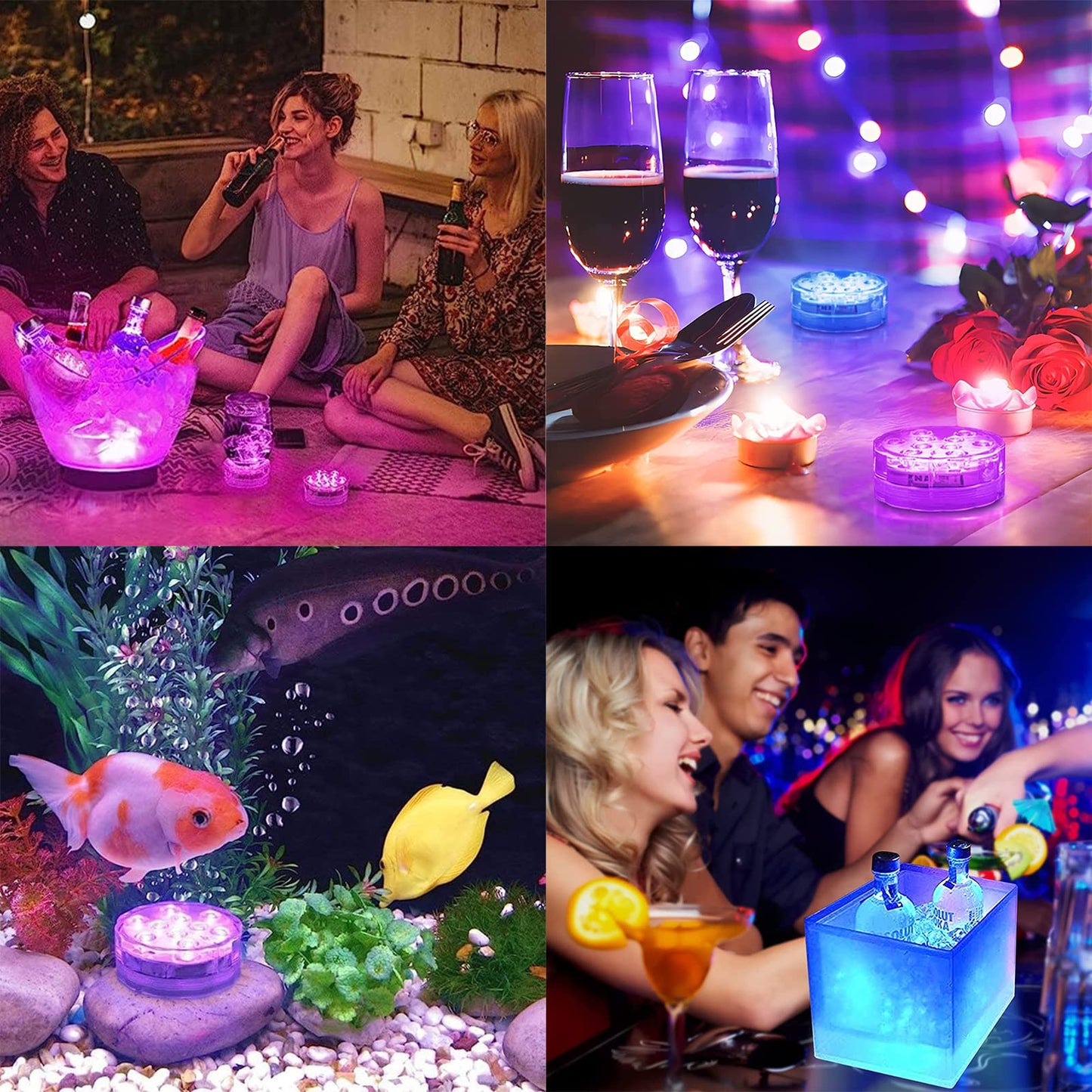 DecoLight™ 2x1 – Luz LED Sumergible Multiusos RGB 🌈💦