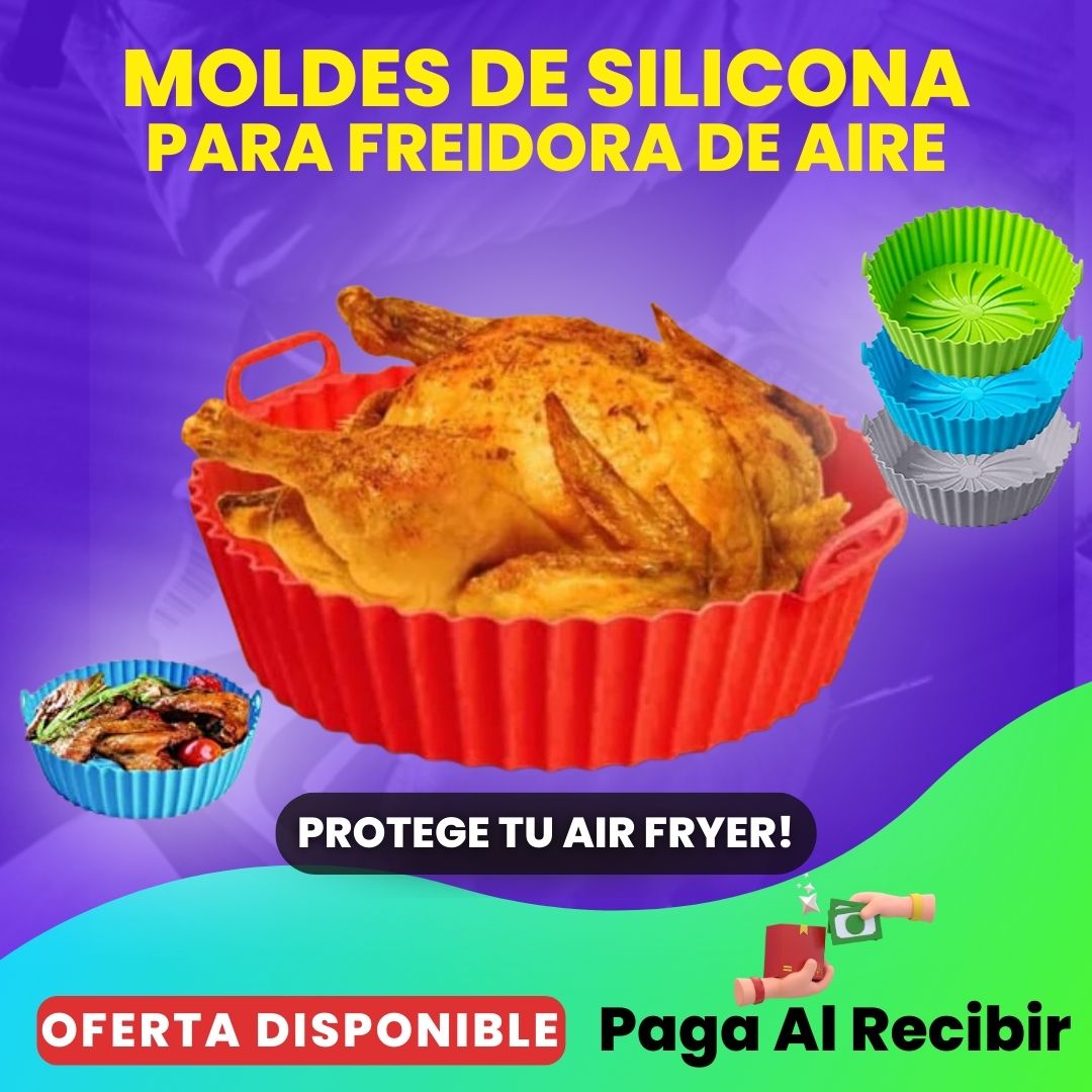 🔥 KIT X6 MOLDES DE SILICONA ANTIADHERENTES 🍟